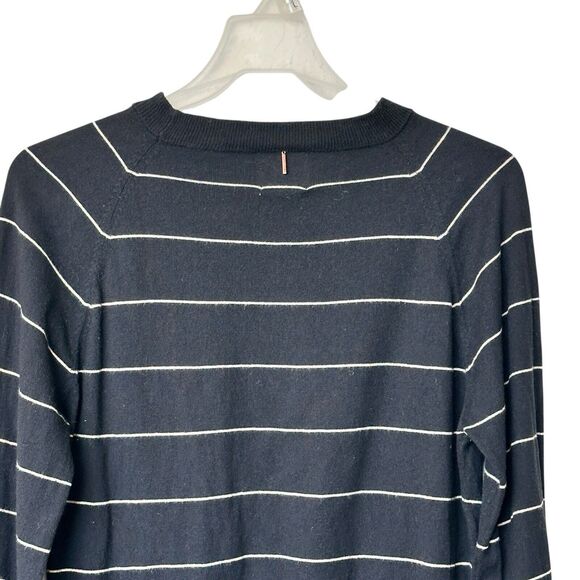 Misa Los Angeles XS striped cotton silk blend black sweater - Picture 6 of 8